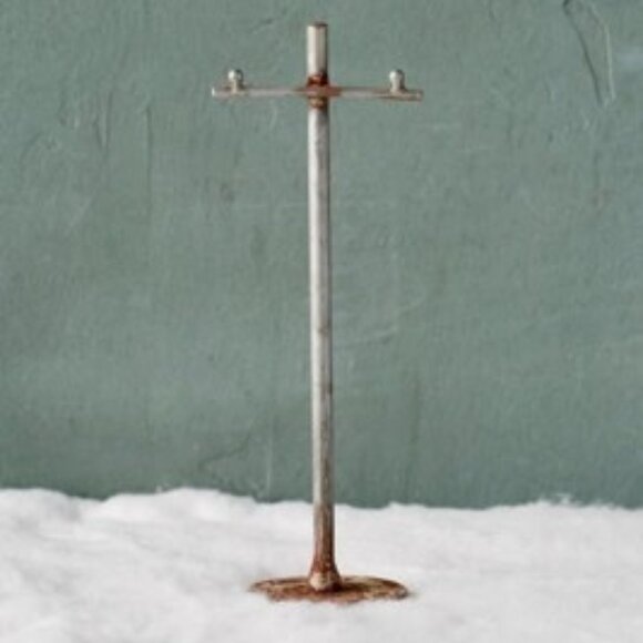 Concordville by Anthropologie Zinc Metal Telephone Pole for Village Display - Picture 3 of 4